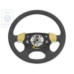 Γνήσιο VW Τιμόνι Δέρμα Σατινέ Μαύρο/Yellow - 1H0419091ADEBT
