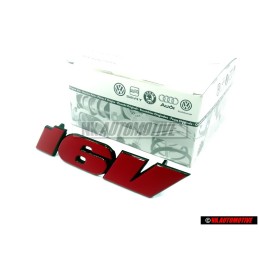 Γνήσιο VW 16V Εμπρόσθιο Σήμα Έμβλημα Μάσκας Κόκκινο - 1H6853679G QN5