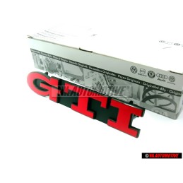 Γνήσιο VW GTI Εμπρόσθιο Σήμα Έμβλημα Μάσκας Κόκκινο - 1H6853679E QN5