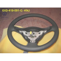 Γνήσιο VW Τιμόνι Δέρμα Μαύρο / Πράσινο - 6X0419091G KNJ
