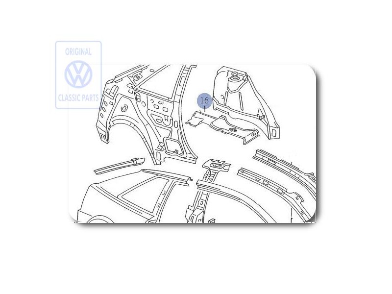 Γνήσιο VW Ενίσχυση Για Θόλο Τροχού - 535803427A