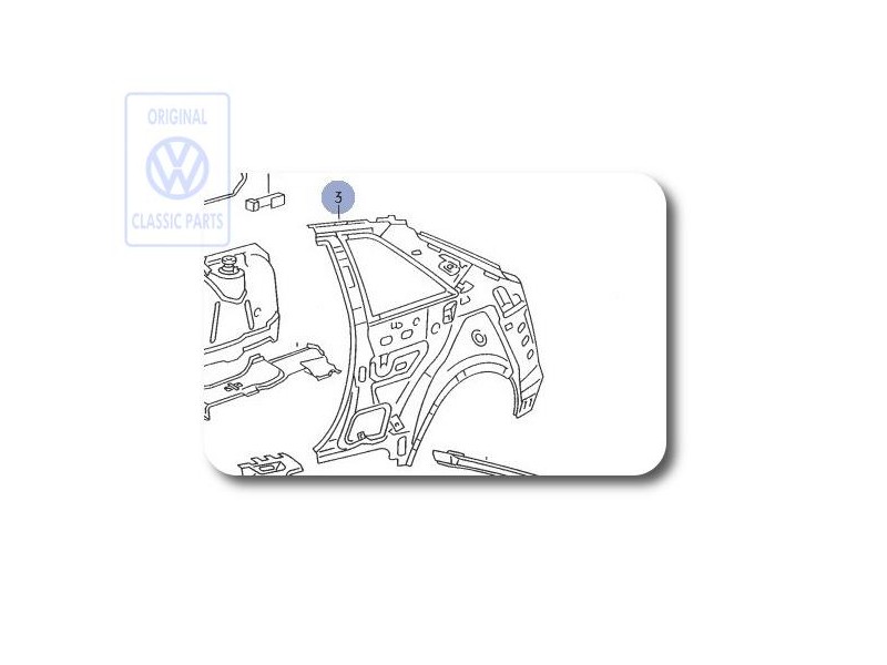 Γνήσιο VW Πλαϊνό Τμήμα Εσωτερικά - 535809403E