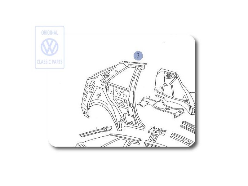 Γνήσιο VW Πλαϊνό Τμήμα Εσωτερικά - 535809404E