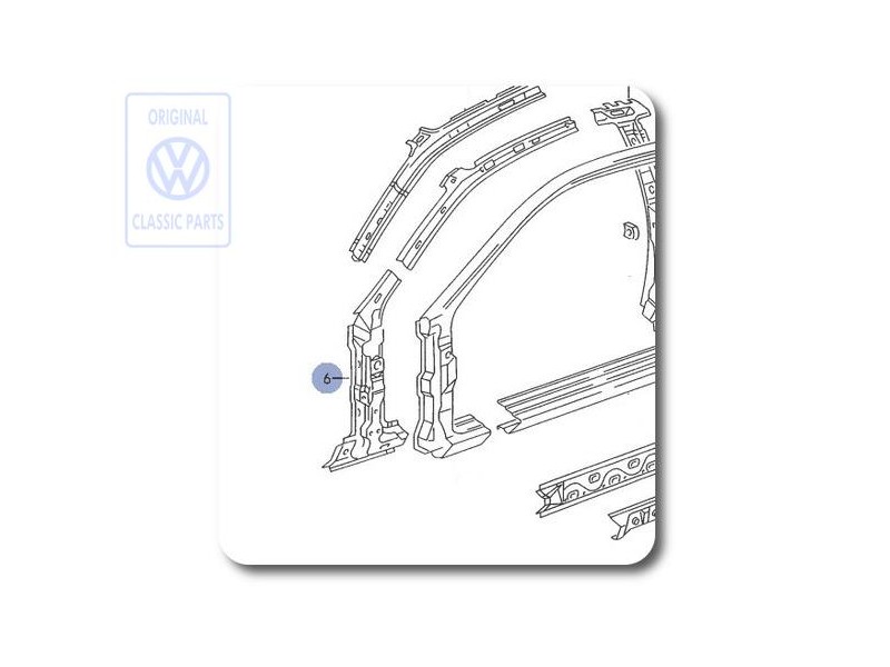 Γνήσιο VW Ενίσχυση Για Την Κολόνα A - 535809621C