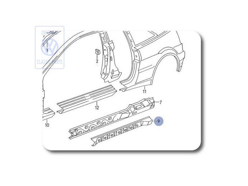 Γνήσιο VW Πρόσθετη Ενίσχυση - 535809705