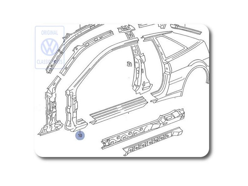 Γνήσιο VW Άνοιγμα - Κολόνα A - 535809839A