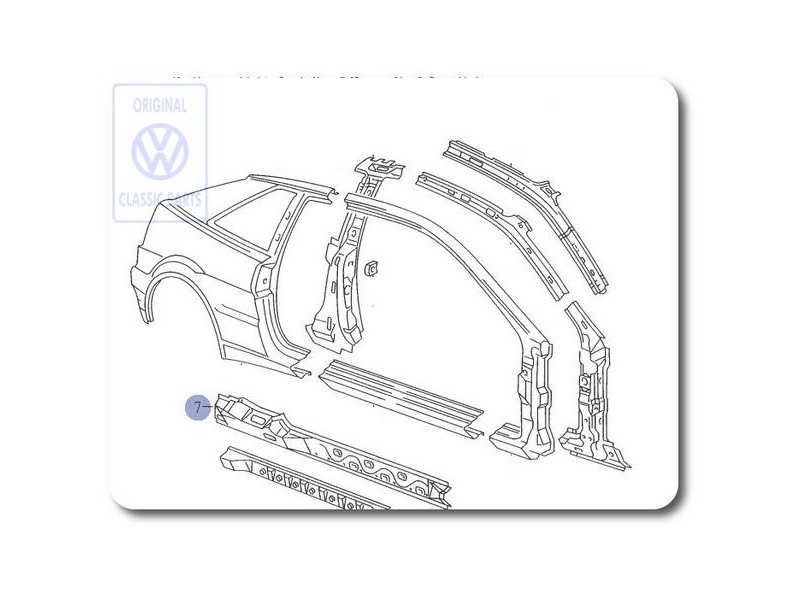 Γνήσιο VW Ενίσχυση Για Πλαϊνή Δοκό - 535810622