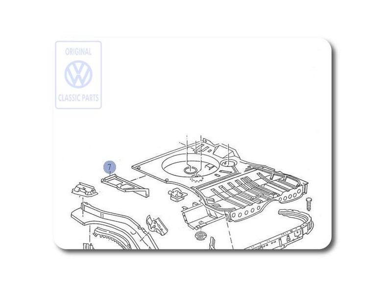 Γνήσιο VW Λαμαρίνα Σύνδεσης - 535813222A