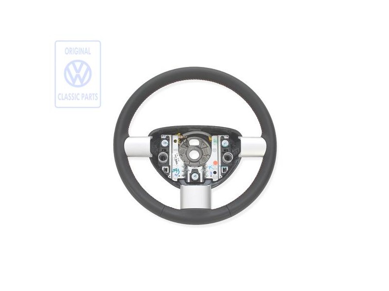 Γνήσιο VW Τιμόνι Δέρμα Μαύρο/Πορτοκαλί - 1C0419091BBNHL