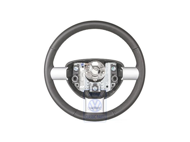 Γνήσιο VW Τιμόνι Δέρμα Σατινέ Μαύρο - 1C0419091DNOBC