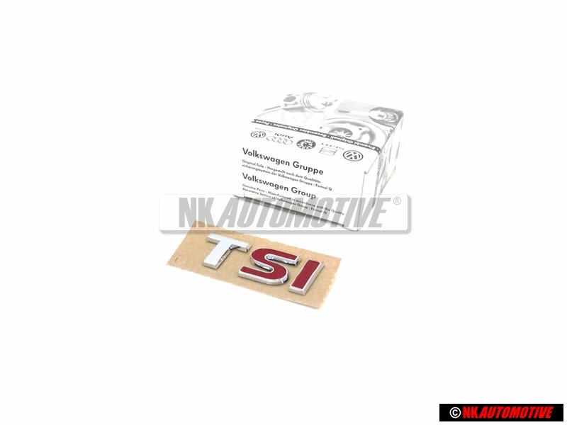 Γνήσιο VW TSI Οπίσθιο Σήμα Έμβλημα Χρωμέ Κόκκινο - 3AA853675A GQF