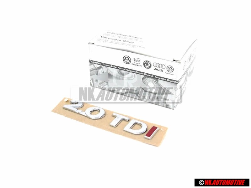 Γνήσιο VW 2.0 TDI Οπίσθιο Σήμα Έμβλημα Χρωμέ Κόκκινο - 3AA853675F GQF