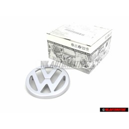 Γνήσιο VW Εμπρόσθιο Σήμα Έμβλημα Μάσκας Ασημί - 600853601