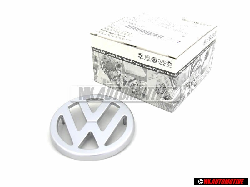 Γνήσιο VW Εμπρόσθιο Σήμα Έμβλημα Μάσκας Ασημί - 600853601