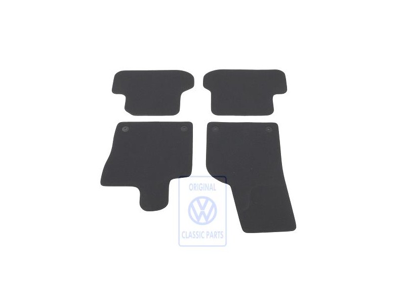 Γνήσιο VW 1 Σετ Πατάκια Τιτάνιο Μαύρο/Μαύρο/Sioux - 5C1863011E AMQ