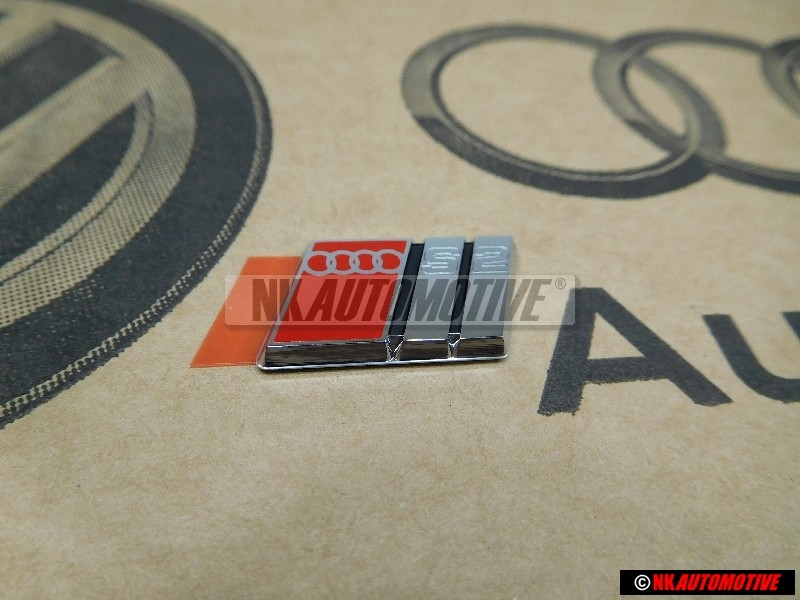 Γνήσιο Audi S2 Πλακέτα Σήμα Έμβλημα Τιμονιού Χρωμέ Κόκκινο - 893419685