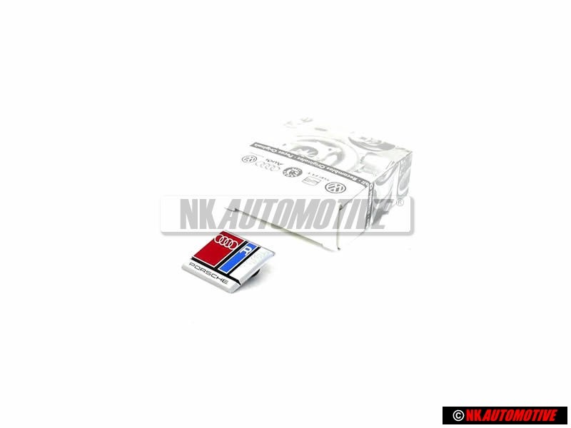 Γνήσιο Audi RS2 Πλακέτα Σήμα Έμβλημα Τιμονιού Χρωμέ Κόκκινο Μπλέ - 8A0419685C