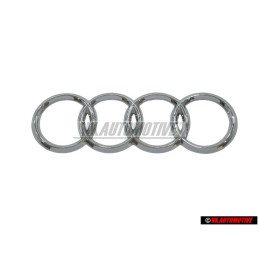 Γνήσιο Audi Δαχτυλίδια Οπίσθιο Σήμα Έμβλημα Χρωμέ - 4B9853742 2ZZ