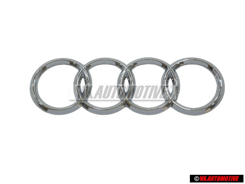 Γνήσιο Audi Δαχτυλίδια Οπίσθιο Σήμα Έμβλημα Χρωμέ - 4B9853742 2ZZ