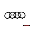 Γνήσιο Audi Δαχτυλίδια Εμπρόσθιο Σήμα Έμβλημα Μάσκας Μάυρο - 4K8853605 T94