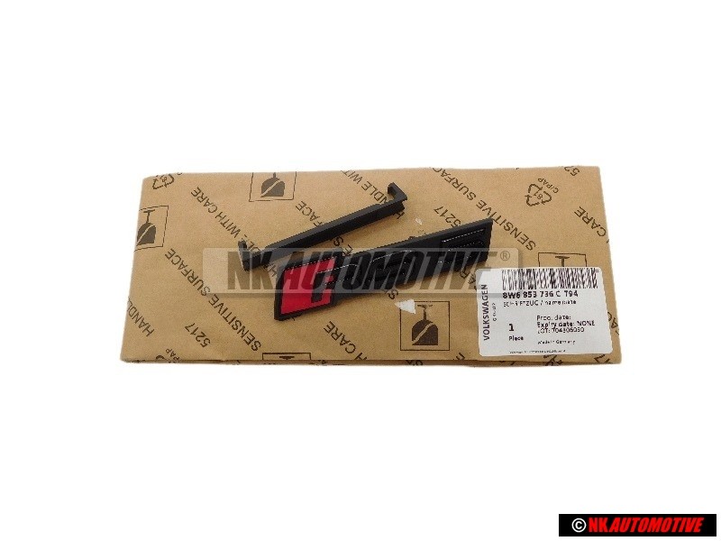 Γνήσιο Audi RS5 Εμπρόσθιο Σήμα Έμβλημα Μάσκας Μάυρο Κόκκινο - 8W6853736C T94