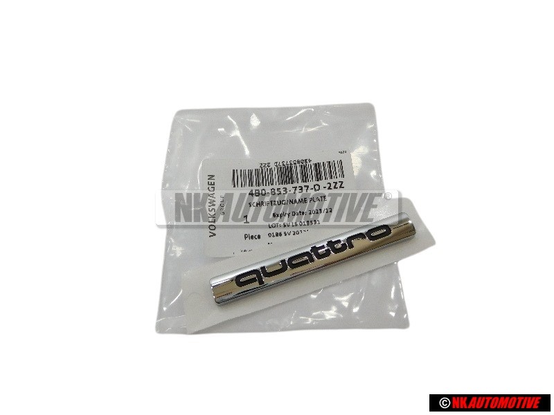 Γνήσιο Audi QUATTRO Οπίσθιο Σήμα Έμβλημα Χρωμέ - 4B0853737D 2ZZ