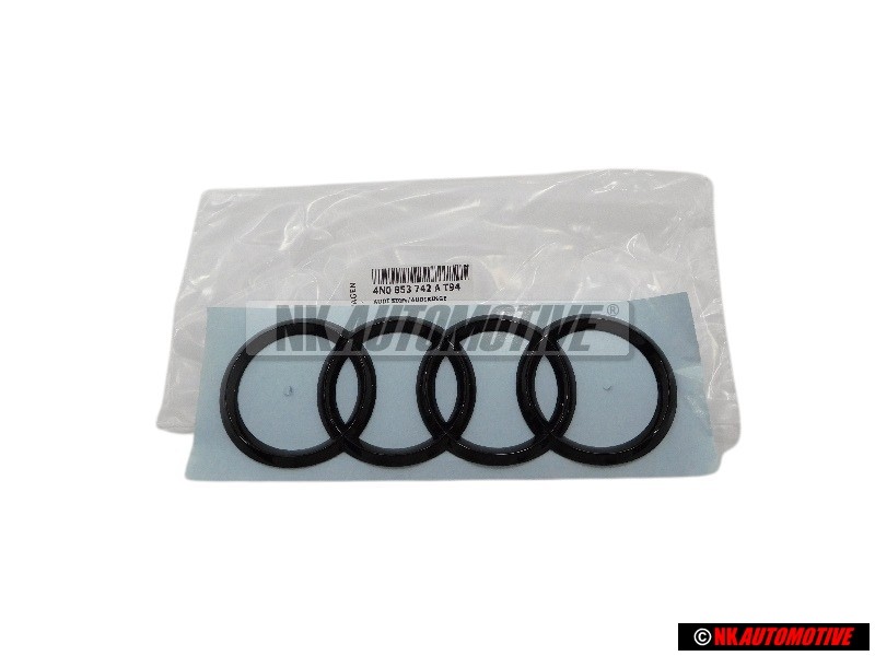 Γνήσιο Audi Δαχτυλίδια Οπίσθιο Σήμα Έμβλημα Μάυρο - 4N0853742A T94