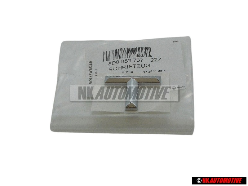 Γνήσιο Audi T Οπίσθιο Σήμα Έμβλημα Χρωμέ - 8D0853737 2ZZ