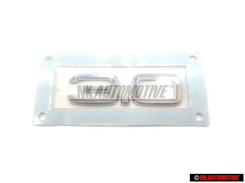 Γνήσιο Audi 3.0 Οπίσθιο Σήμα Έμβλημα Χρωμέ - 8H0853743G 2ZZ