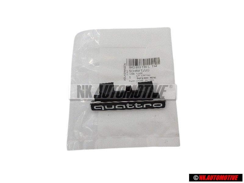 Γνήσιο Audi QUATTRO Εμπρόσθιο Σήμα Έμβλημα Μάσκας Μάυρο Χρωμέ - 8R0853736E T94