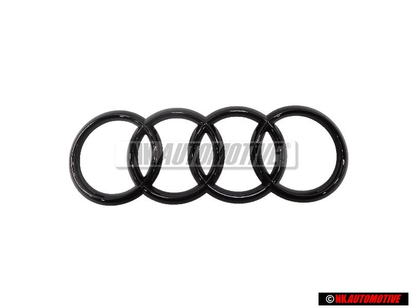 Γνήσιο Audi Δαχτυλίδια Εμπρόσθιο Σήμα Έμβλημα Μάσκας Μάυρο - 80A853605C T94