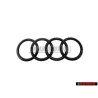 Γνήσιο Audi Δαχτυλίδια Εμπρόσθιο Σήμα Έμβλημα Μάσκας Μάυρο - 80A853605C T94