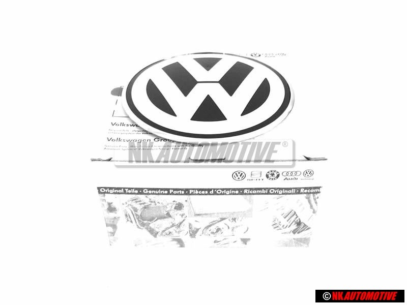 Γνήσιο VW Οπίσθιο Σήμα Έμβλημα Μάυρο Χρωμέ - 1C0853630K WV9