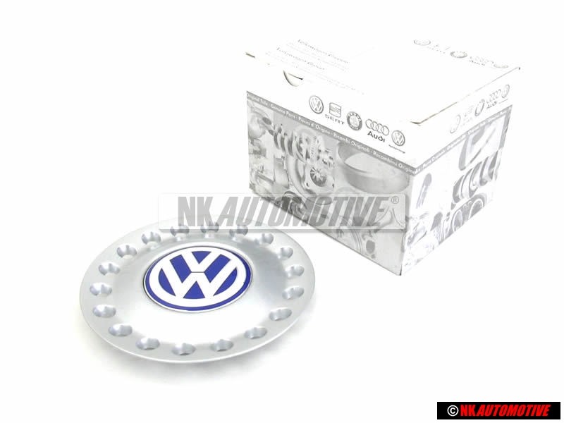 Γνήσιο VW Διακοσμητικό Καπάκι Τροχού Ασημί Brillant/Μπλε/Λευκό - 1C0601149D GTT