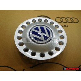 Γνήσιο VW Διακοσμητικό Καπάκι Τροχού Ασημί Brillant/Μπλε/Λευκό - 1C0601149D GTT