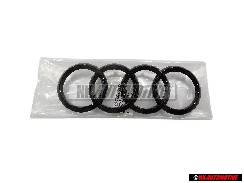 Γνήσιο Audi Δαχτυλίδια Εμπρόσθιο Σήμα Έμβλημα Μάσκας Μάυρο - 4H0853605C T94