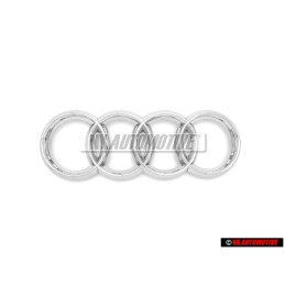 Γνήσιο Audi Δαχτυλίδια Εμπρόσθιο Σήμα Έμβλημα Μάσκας Χρωμέ - 4E0853605A 2ZZ