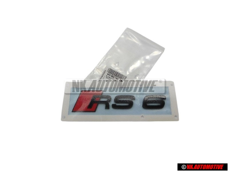 Γνήσιο Audi RS6 Οπίσθιο Σήμα Έμβλημα Μάυρο Κόκκινο - 4K0853740 T94