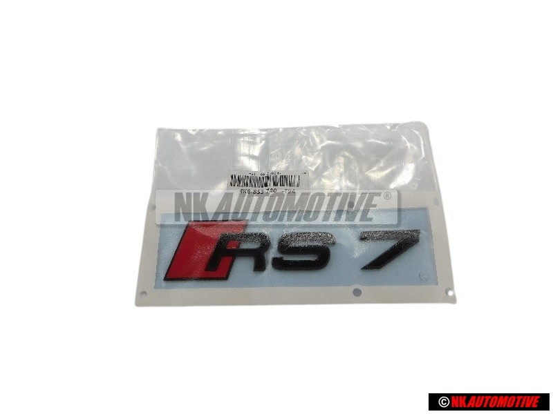 Γνήσιο Audi RS7 Οπίσθιο Σήμα Έμβλημα Μάυρο Κόκκινο - 4K8853740 T94