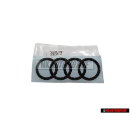 Γνήσιο Audi Δαχτυλίδια Οπίσθιο Σήμα Έμβλημα Μάυρο - 4S7853742D T94