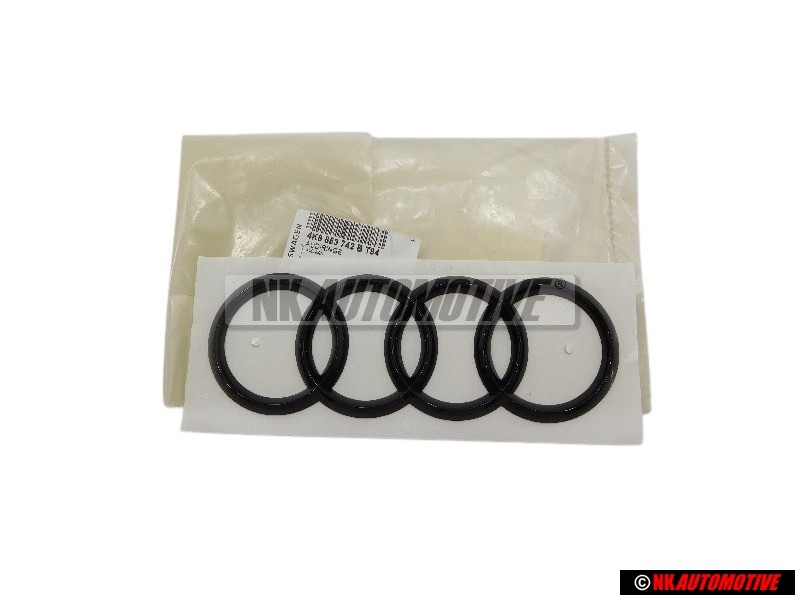 Γνήσιο Audi Δαχτυλίδια Οπίσθιο Σήμα Έμβλημα Μάυρο - 4K8853742B T94