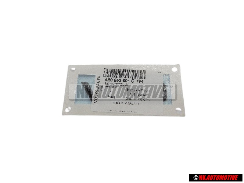 Γνήσιο Audi V10 Οπίσθιο Σήμα Έμβλημα Μάυρο - 4E0853601C T94