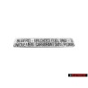 Γνήσιο VW Πινακίδα 'Unleaded' Fuel Only / Uniquement - 251000258E