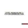 Γνήσιο VW Πινακίδα 'Unleaded' Fuel Only / Uniquement - 251010014Q
