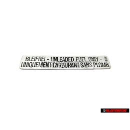 Γνήσιο VW Πινακίδα 'Unleaded' Fuel Only / Uniquement - 175000258