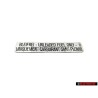 Γνήσιο VW Πινακίδα 'Unleaded' Fuel Only / Uniquement - 175000258