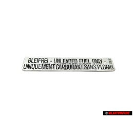 Γνήσιο VW Πινακίδα 'Unleaded' Fuel Only / Uniquement - 176000258A