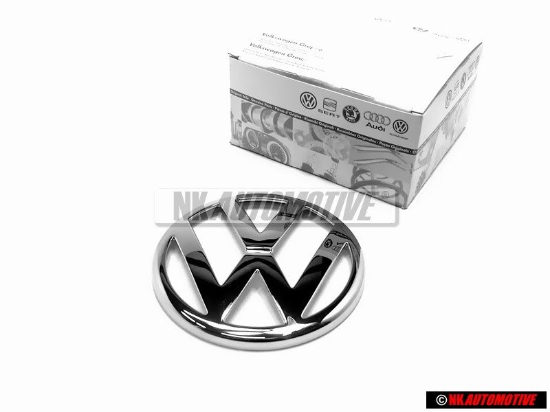 Γνήσιο VW Εμπρόσθιο Σήμα Έμβλημα Μάσκας Χρωμέ - 1J0853601 FDY