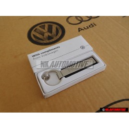 Γνήσιο VW Μπρελόκ Κλειδιού Ασημί/Μαύρο - 000087010AAYPN