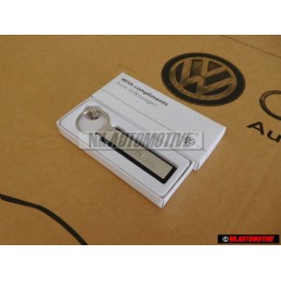 Γνήσιο VW Μπρελόκ Κλειδιού Ασημί/Μαύρο - 000087010AAYPN